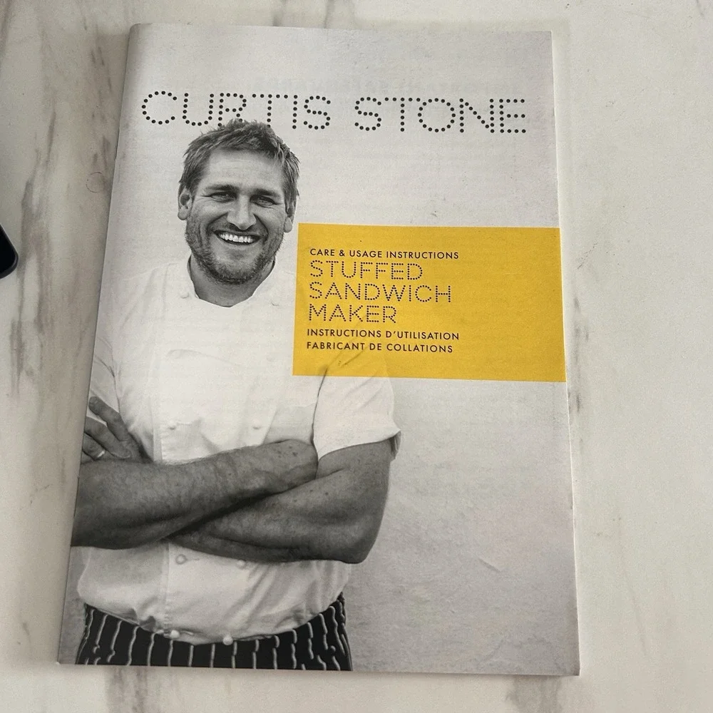 Curtis Stone Stuffed Sandwich Maker HSN New! Black Breakfast Sandwiches BxRR‎